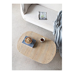 Столик кофейный кремового цвета с овальной столешницей и круглым основанием Cream Dalmen Table варинант исполнения - 5 | Loft Concept в Волгограде