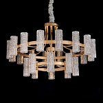 Люстра двухъярусная круглая с текстурными цилиндрическими плафонами Glimpse варинант исполнения - 7 | Loft Concept в Волгограде