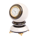 Часы настольные в виде шара из натурального камня Ball Stone Clock варинант исполнения - 10 | Loft Concept в Волгограде