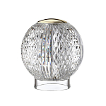 Настольная лампа с прозрачным шарообразным плафоном на цилиндрической подставке Crystal Globule варинант исполнения - 1 | Loft Concept в Волгограде