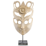 Маска ручной работы деревянная с резьбой Mask of Happiness варинант исполнения - 1 | Loft Concept в Волгограде