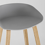 Барный стул на ножках из натурального дерева Boras Grey варинант исполнения - 7 | Loft Concept в Волгограде