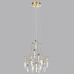 Люстра подвесная из металла с хрустальными подвесками прозрачного цвета Quasar 41 варинант исполнения - 6 | Loft Concept в Волгограде