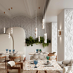 Подвесной светильник с цилиндрическим белым бетонным плафоном Terrazzo Light варинант исполнения - 3 | Loft Concept в Волгограде