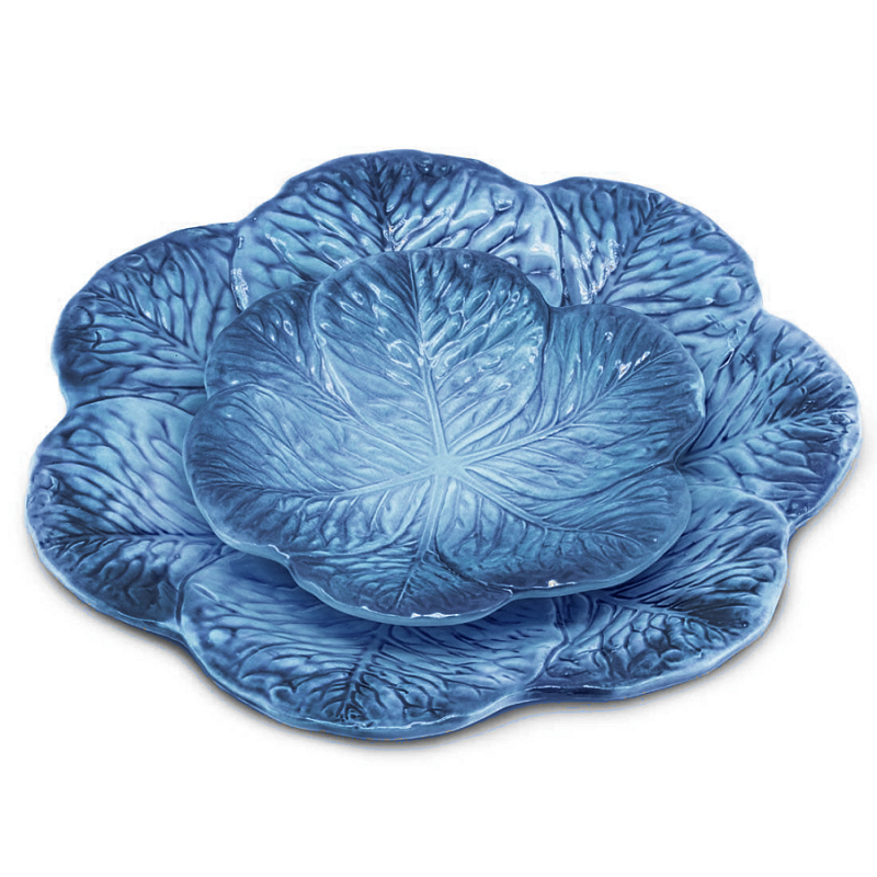 Тарелка Abhika PLATE LEAF CABBAGE Blue Сапфирово-синий Тарелка Abhika PLATE LEAF CABBAGE Blue Сапфирово-синий в Волгограде | Loft Concept