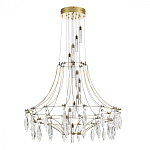 Люстра подвесная из металла с хрустальными прозрачными подвесками Quasar 81 варинант исполнения - 2 | Loft Concept в Волгограде