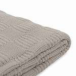 Плед из хлопка рельефной вязки бежево-серого цвета Waffle Comfort варинант исполнения - 2 | Loft Concept в Волгограде