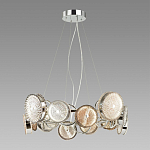 Люстра с плафонами из дымчатого стекла Glass Peonies варинант исполнения - 3 | Loft Concept в Волгограде