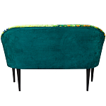 Диван двухместный из натурального бука зеленый с цветочным принтом Impressionism in Art варинант исполнения - 2 | Loft Concept в Волгограде