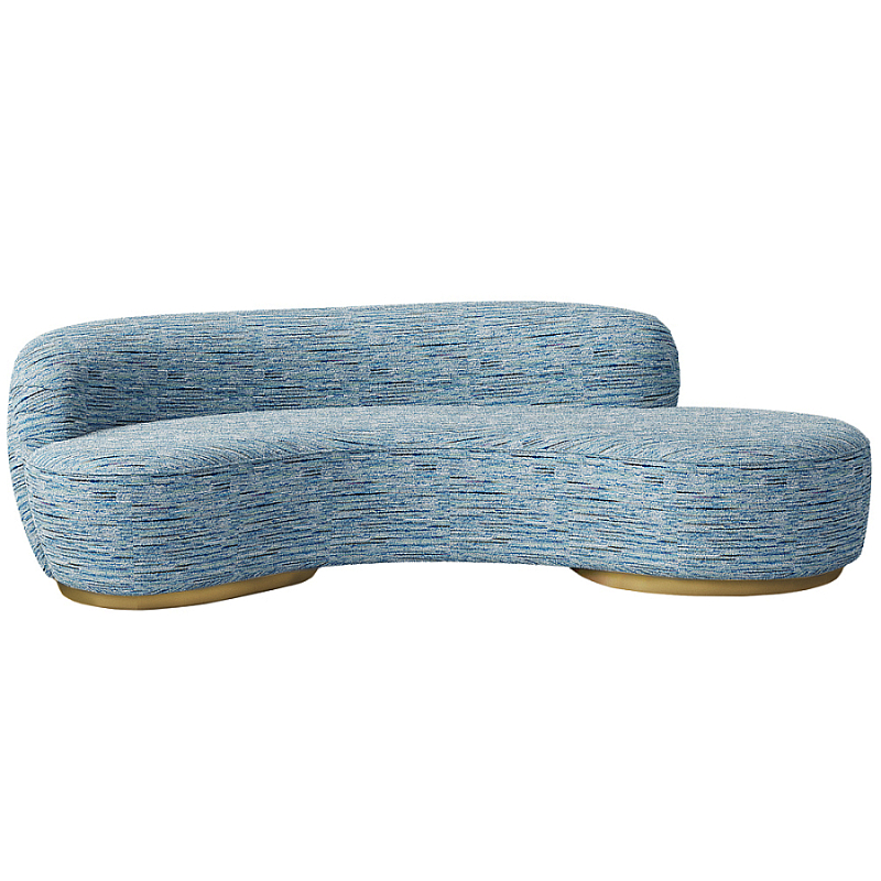 Диван Gold River Голубой Белый Латунь в Волгограде | Loft Concept 