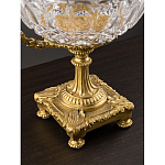 Чаша из рельефного стекла прозрачного цвета на бронзовой подставке Eden Garden варинант исполнения - 6 | Loft Concept в Волгограде