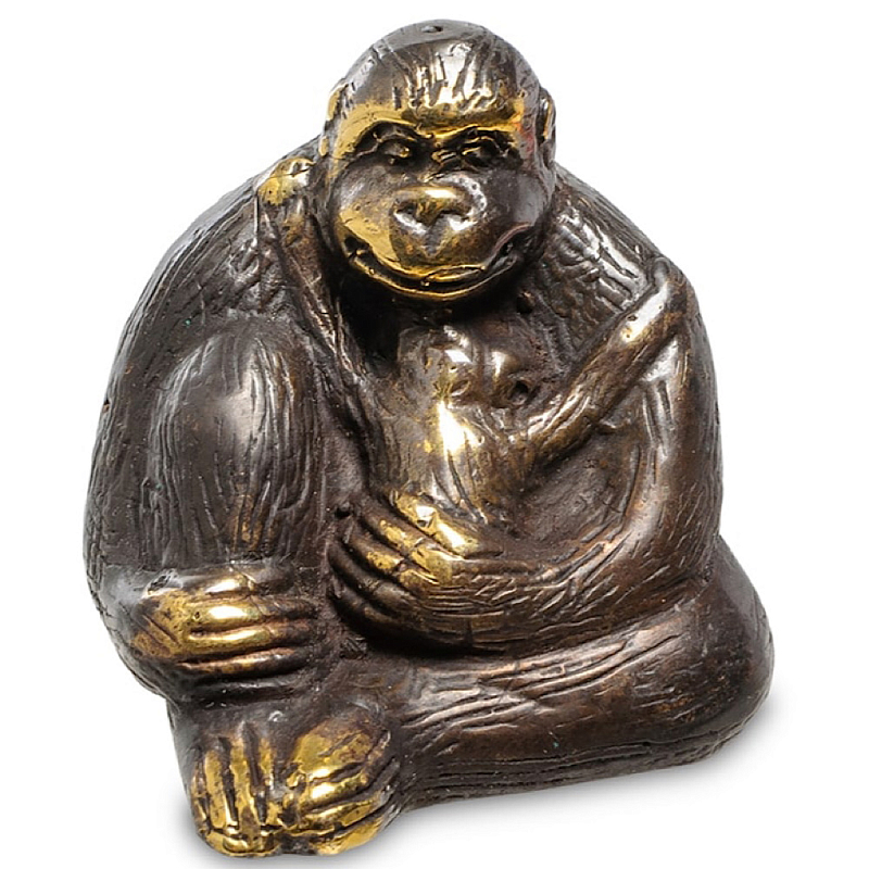 Статуэтка из бронзы в виде обезьяны Animals Bronze Бронзовый Винтажный голубой в Волгограде | Loft Concept 