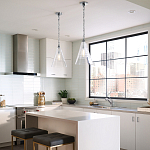 Подвесной светильник с прозрачным рельефным стеклянным плафоном в форме конуса Feiss варинант исполнения - 9 | Loft Concept в Волгограде