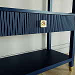 Стеллаж Elsa Dreams Blue со стеклянными полками и ящиком варинант исполнения - 2 | Loft Concept в Волгограде