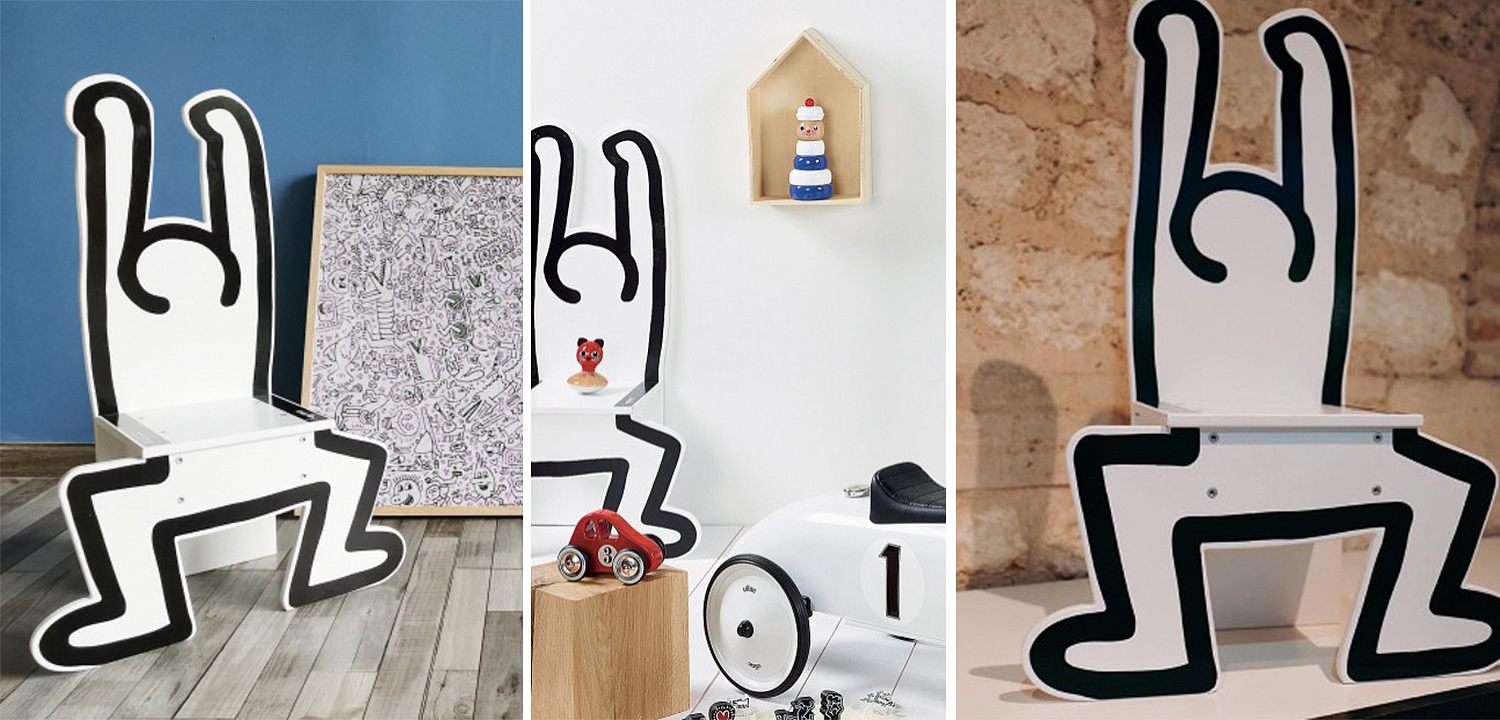 Детский стул Chaise Keith Haring Dancer Vilac Белый Детский стул Chaise Keith Haring Dancer Vilac Белый - Loft-Concept в Волгограде