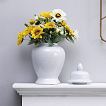 Ваза белая с крышкой однотонная Chinoiserie Ceramics варинант исполнения - 6 | Loft Concept в Волгограде