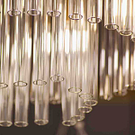 Люстра подвесная овальная со стеклянными трубками Nembus варинант исполнения - 3 | Loft Concept в Волгограде