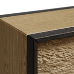 Тумба 2 ящика с подсветкой на рельефном фасаде Warm Industrial варинант исполнения - 5 | Loft Concept в Волгограде