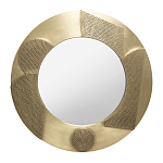 Зеркало золотое со вставками в виде геометрических фигур варинант исполнения - 1 | Loft Concept в Волгограде