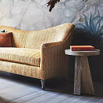 Дизайнерский журнальный стол с круглой каменной столешницей Utezu варинант исполнения - 3 | Loft Concept в Волгограде