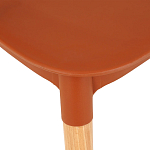 Пластиковый стул на ножках из массива бука Ferret Spiral Brown варинант исполнения - 5 | Loft Concept в Волгограде