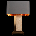 Настольная лампа с основанием из натурального камня c серым прямоугольным абажуром Lapis Tiburtinus варинант исполнения - 4 | Loft Concept в Волгограде