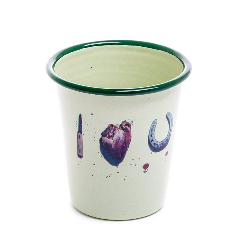 Стакан Seletti Enamel I love U Зеленый Мульти Стакан Seletti Enamel I love U Зеленый Мульти в Волгограде | Loft Concept