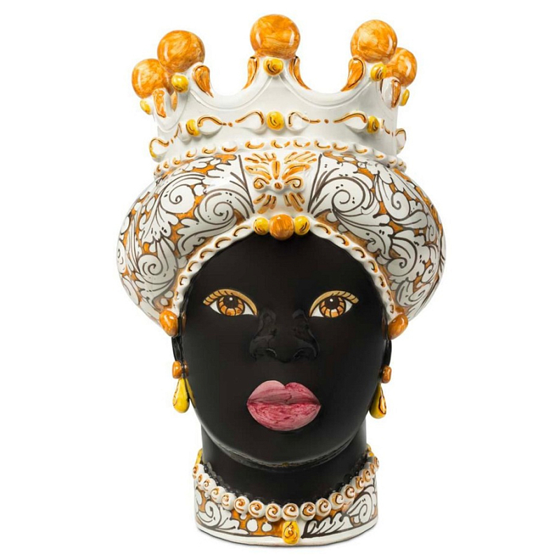 Ваза Vase Moro Lady Ornate Orange Черный Оранжевый Белый Ваза Vase Moro Lady Ornate Orange Черный Оранжевый Белый в Волгограде | Loft Concept
