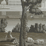 Обои ручная роспись Monuments of Paris Eau Forte on scenic paper варинант исполнения - 1 | Loft Concept в Волгограде