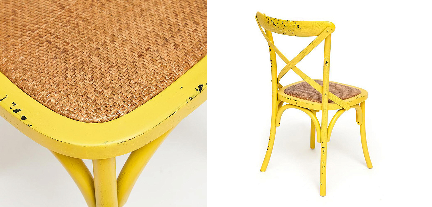 Стул Chaise Provence en Bois Jaune жёлтый Стул Chaise Provence en Bois Jaune жёлтый - Loft-Concept в Волгограде