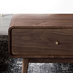 Кофейный стол из дерева с ящиком и нишей для хранения Coffee Walnut Table варинант исполнения - 5 | Loft Concept в Волгограде