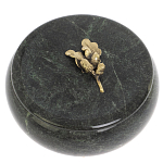 Шкатулка круглая из натурального камня змеевик Stone Casket варинант исполнения - 3 | Loft Concept в Волгограде