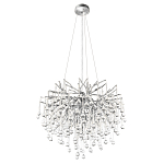 Люстра подвесная с прозрачными стеклянными подвесками в форме капель Диаметр 60 см Droplet Chandelier варинант исполнения - 12 | Loft Concept в Волгограде
