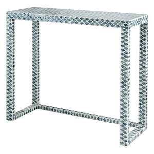 Консоль Bone Inlay Blue из раковин устриц