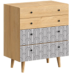 Комод с принтом на ящиках Elise Chest of Drawers варинант исполнения - 11 | Loft Concept в Волгограде