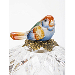 Конфетница с бронзовой ручкой и фарфоровой птичкой на крышке Eden Garden варинант исполнения - 3 | Loft Concept в Волгограде