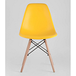 Пластиковый стул на ножках из массива бука Eames Yellow варинант исполнения - 4 | Loft Concept в Волгограде