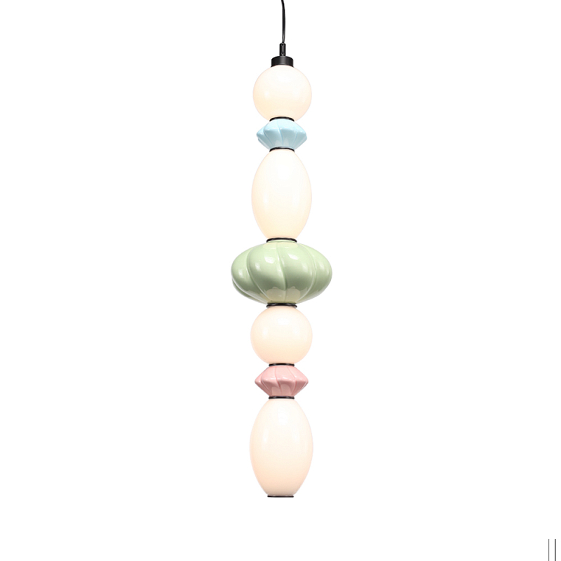 Подвесной светильник фигурный с керамическими элементами 32W LED Fragrant Light Зеленый Голубой Розовый в Волгограде | Loft Concept 