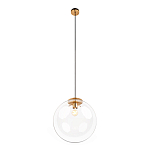 Подвесной светильник со стеклянным прозрачным плафоном в форме шара и золотыми металлическим акцентами 30 ClassiCon варинант исполнения - 2 | Loft Concept в Волгограде