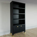 Книжный Стеллаж Elsa Dreams Black с задней стенкой варинант исполнения - 1 | Loft Concept в Волгограде