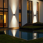 Уличный настенный светильник светодиодный конусообразной формы черного цвета из металла Urban Minimalist варинант исполнения - 6 | Loft Concept в Волгограде