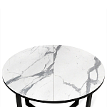 Стол обеденный раздвижной со столешницей белый мрамор Magali варинант исполнения - 6 | Loft Concept в Волгограде