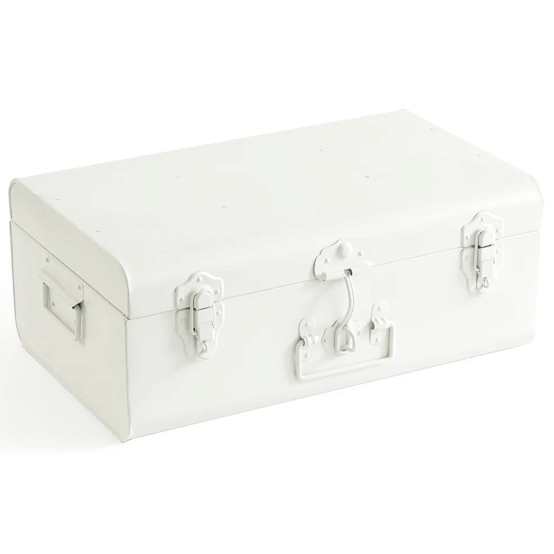Металлический сундук Metal Chest White Белый Металлический сундук Metal Chest White Белый в Волгограде | Loft Concept
