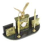 Настольный письменный набор из змеевика и бронзы с декором в виде орла Successful Leader варинант исполнения - 2 | Loft Concept в Волгограде