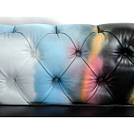 Диван в Лофт Честерфильд граффити из винтажной кожи GRAFFITI PARA Chesterfield варинант исполнения - 5 | Loft Concept в Волгограде