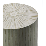 Круглый приставной столик с инкрустацией RADIAL BONE INLAY SIDE TABLE варинант исполнения - 1 | Loft Concept в Волгограде
