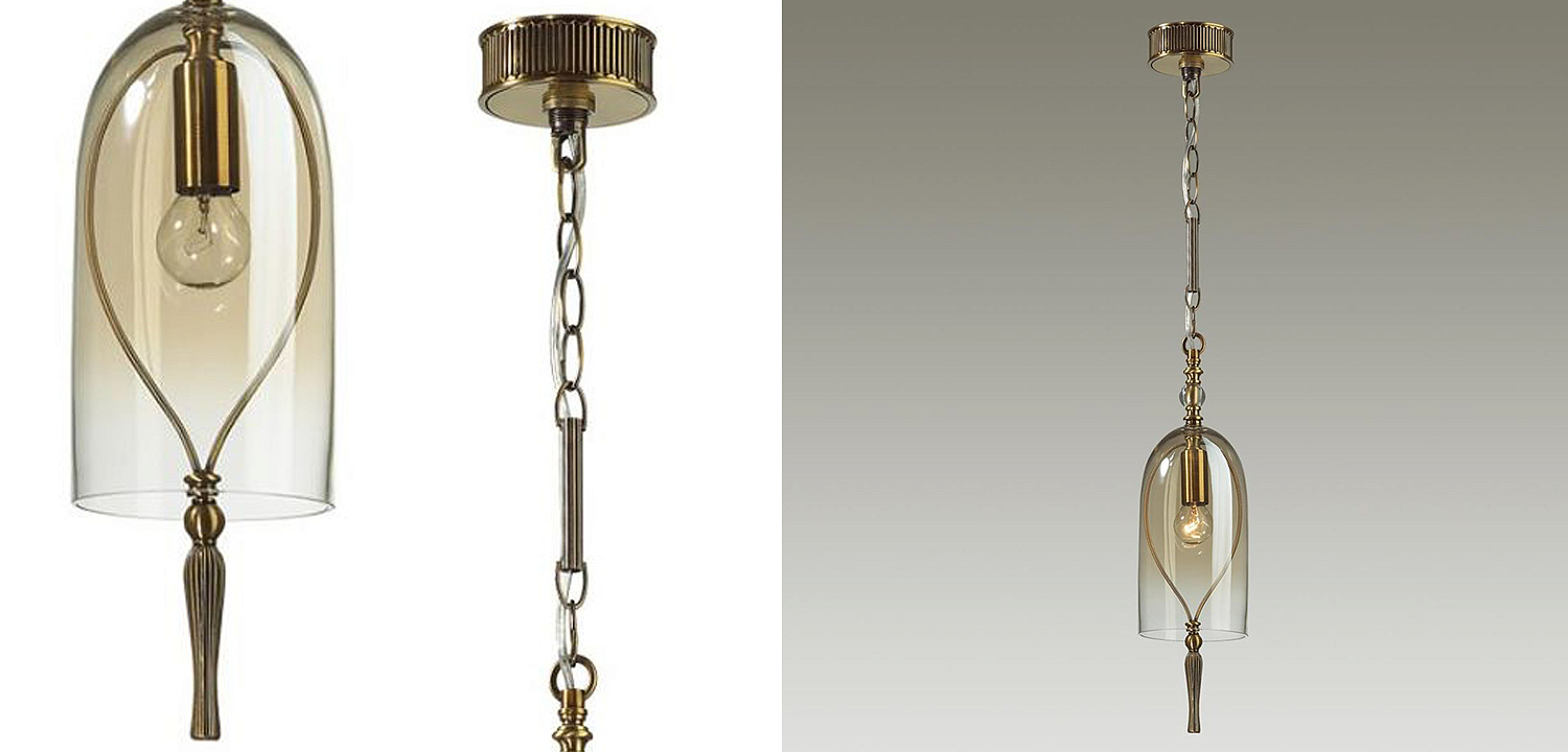 Подвесной светильник Glass Dome Bronze 12 Подвесной светильник Glass Dome Bronze 12 - Loft-Concept в Волгограде