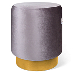 Пуф фиолетовый велюр на золотом металлическом основании Golden Belt варинант исполнения - 1 | Loft Concept в Волгограде