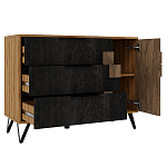 Комод с 3-мя ящиками и дверцей Stone Effect варинант исполнения - 3 | Loft Concept в Волгограде