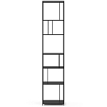 Высокий стеллаж из металла Menzie High Metal Rack Black варинант исполнения - 2 | Loft Concept в Волгограде